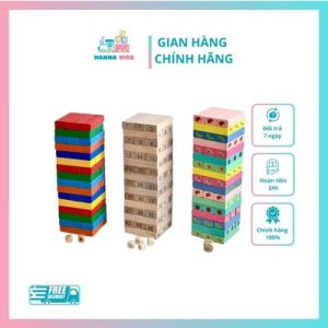 Đồ Chơi Rút Gỗ Loại To 54 Thanh Cao Cấp Rèn Tính Kiên Trì Khéo Léo Cho Bé